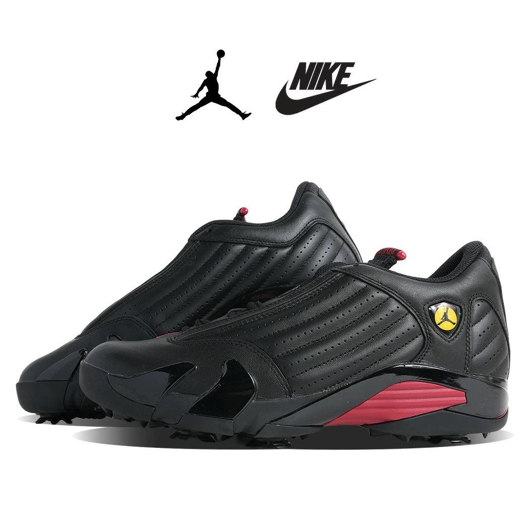 NIKE ナイキ AIR JORDAN 14 エア ジョーダン ゴルフ スニーカー GOLF LAST SHOT ( 黒 ブラック レザー メンズ HJ7710-001 )