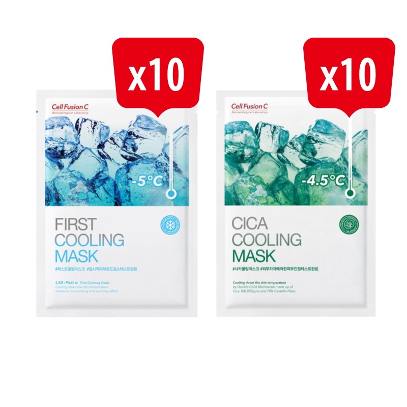 ファースト クーリング マスク 10枚 + シカ クーリング マスク 10枚
