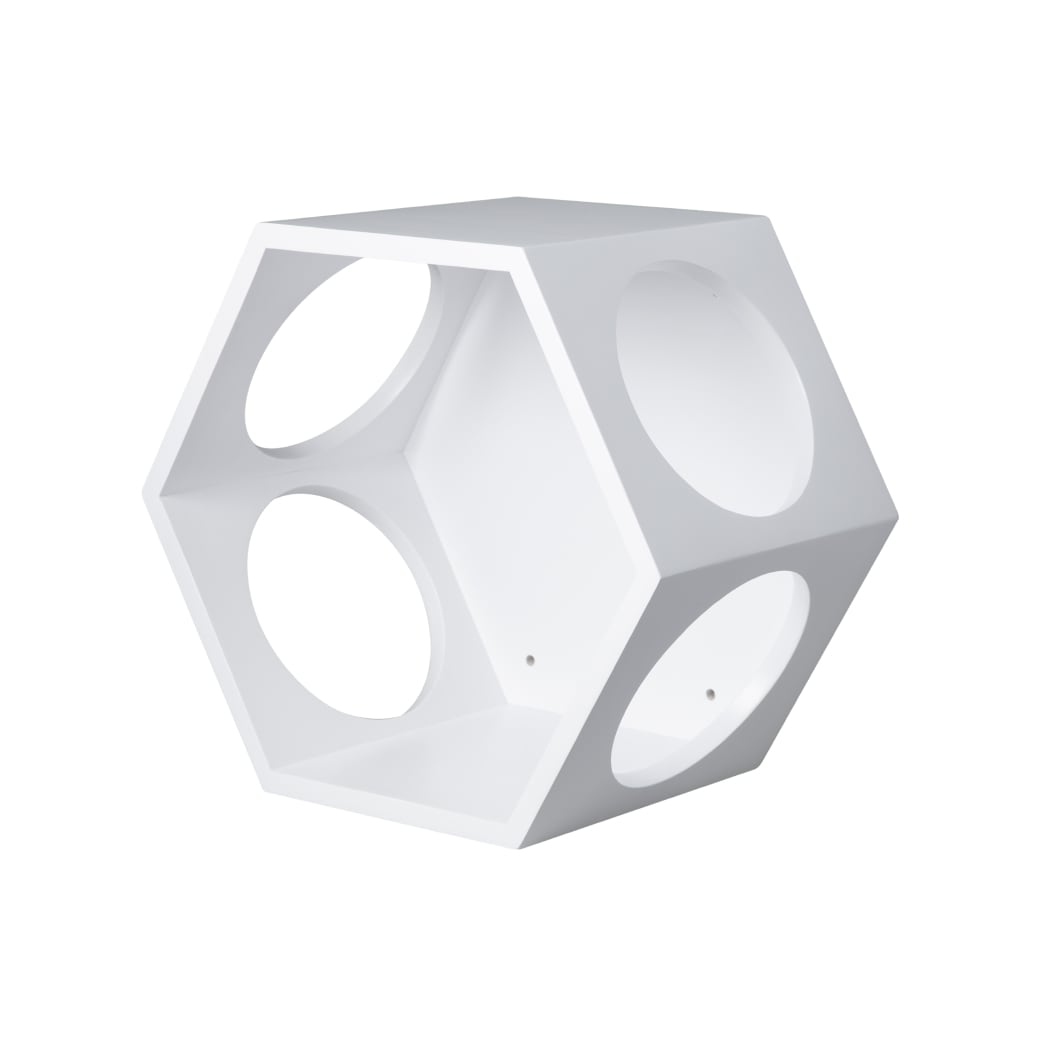 MYZOO「六角ハウス」天然木 木目柄 壁面 キャットハウス 無垢材 パイン材 隠れ家 猫家具 壁取