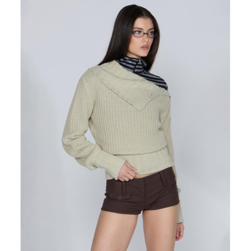 スカルプター Funnel Neck Sweater Linen SC24A213GR