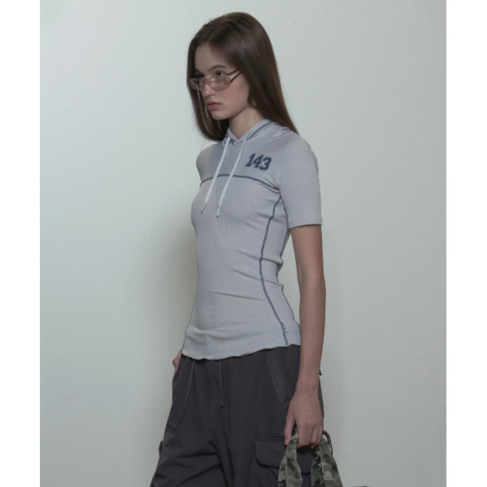 スカルプター ILY Numbering Hoodie Tee Ice Gray SC24S248GY