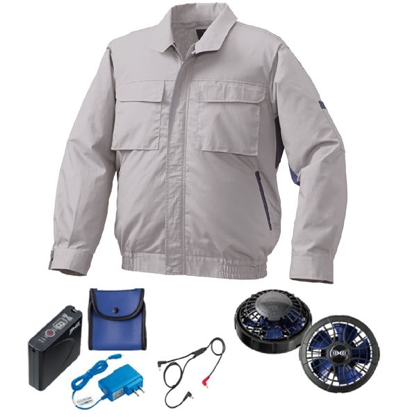 KU90470 空調服 R 綿・ポリ混紡 FAN2400SPBB・RD9261・LISUPER1セット