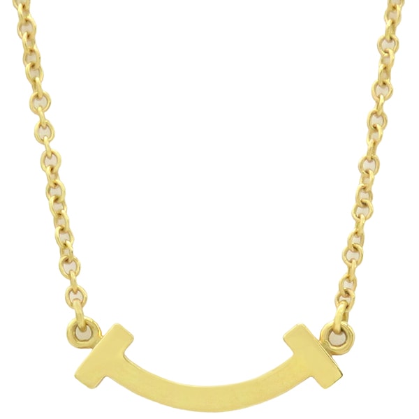 ティファニー Tiffany & Co ネックレス Tスマイル ミニ ペンダント K18YG イエローゴールド Au750 Tiffany T smile 62617640 【箱】【中古】