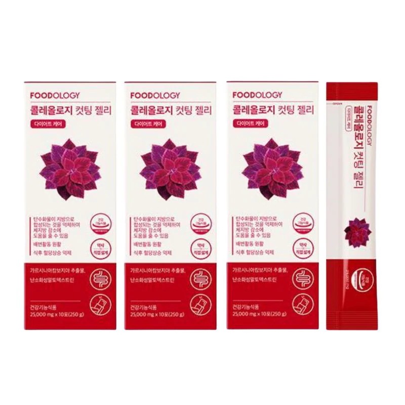 [1+1+1]コレオロジーカットゼリー 12包x3箱 / ぷるぷるゼリーでおいしい炭水化物カットダイエット！/チアシード入り/満腹感サポート/Coleology Cutting jellyカットゼリー