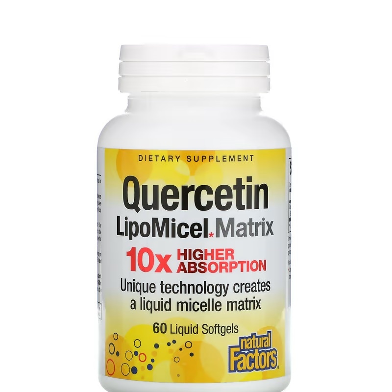 NATURAL FACTORS社 ケルセチン リポマイセル マトリックス 液体ソフトジェル60粒