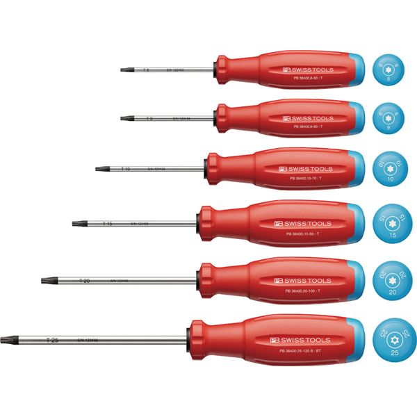 PB SWISS TOOLS ピービースイスツールズ 6本組 スイスグリップEVO ヘクスローブドライバーセット 38440