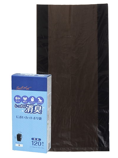 他サイト： ストリックスデザイン ポリ袋 消臭袋 ボックス マチ付き 120枚 黒 中身が見えにくい しっかり消臭 においカット 生ゴミ オムツ サニタリー 袋 ペットのふん SA-147の商品画像
