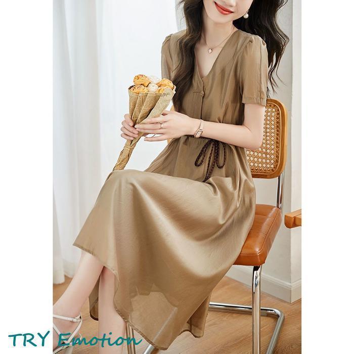 ロングワンピース レディース 上品 リゾート 半袖ワンピース 夏ワンピース カジュアル フェミニン 20代 30代 可愛い きれいめ オフィス 通勤