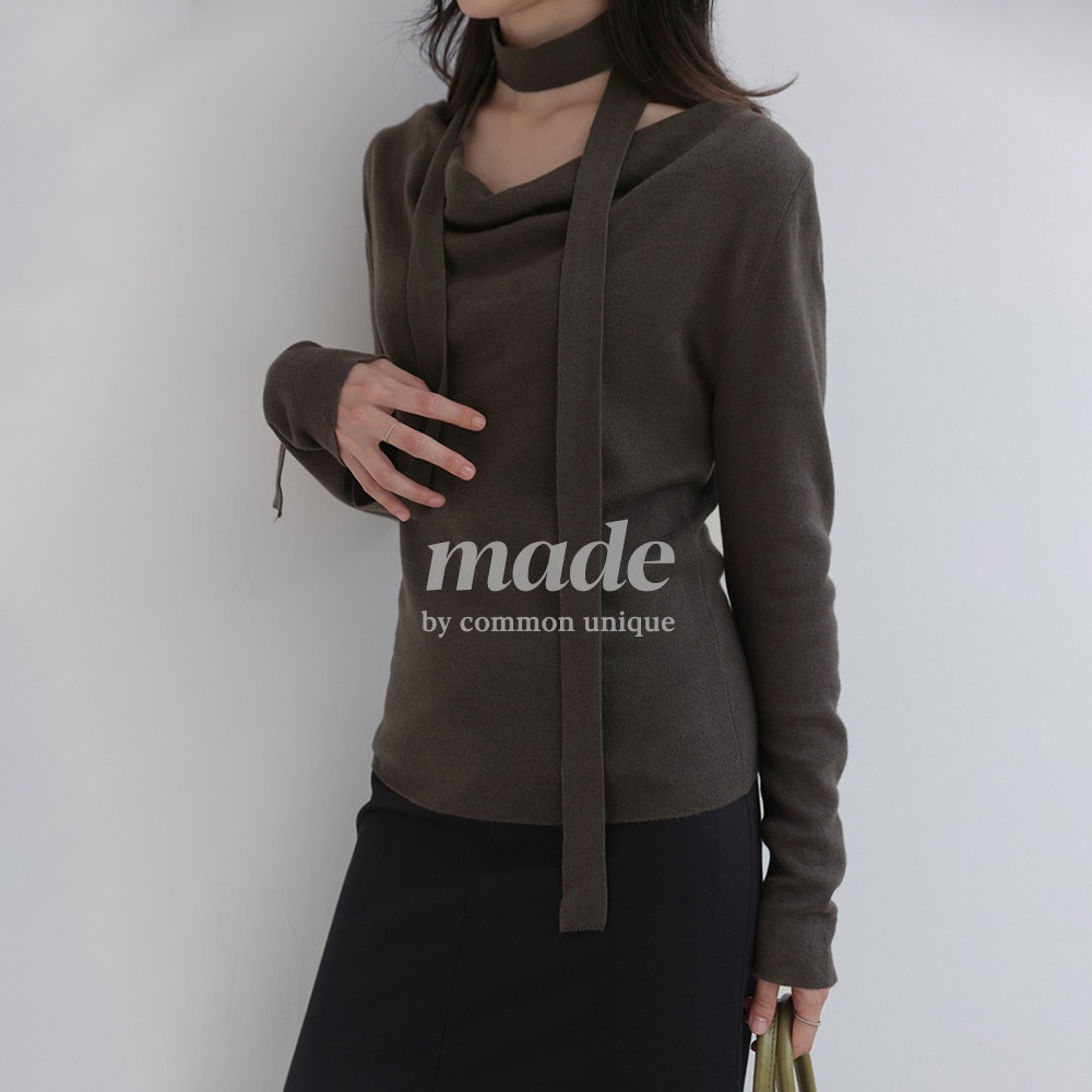 [MADE] ウェイティストラップセットドレープニット