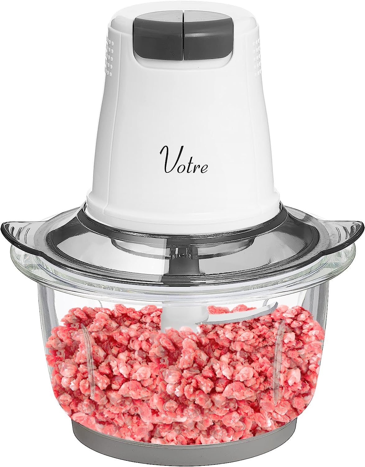 山善 フードプロセッサー 1台3役 (刻む/混ぜる/おろす) 1.2L スピード調整2段階 コンパクト Votre ホワイト MFD-G500(W)