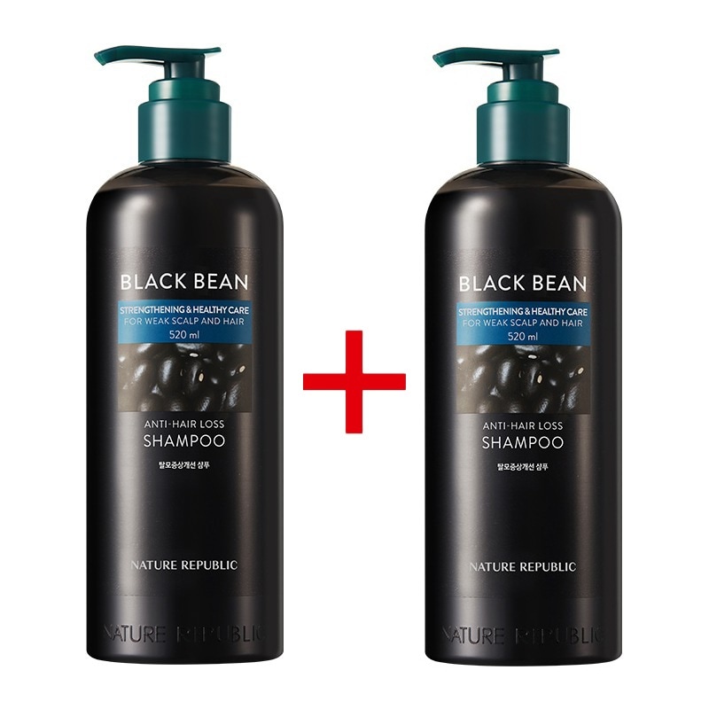 ブラックビーン 脱毛症 症状 緩和 頭皮ケア シャンプー, 大容量 520mlX2個