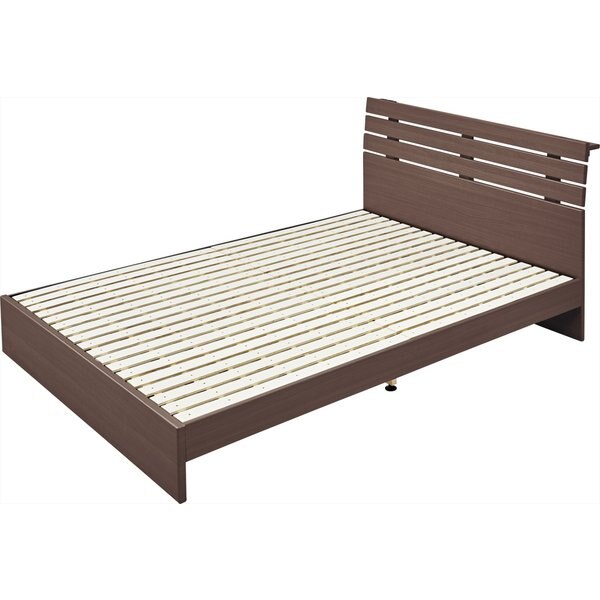 ヘッドボードとコンセント付きのダブルベッド 北欧 ナチュラル ベッド 寝室 ベッドルーム