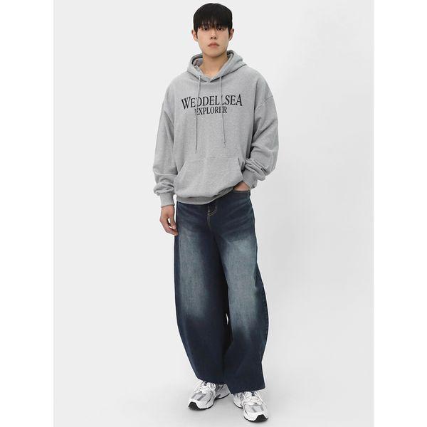 メンズ ワイドフィット バルーン デニムパンツ ブラッシュ ウォッシング ジーンズ STOP046_P394505392