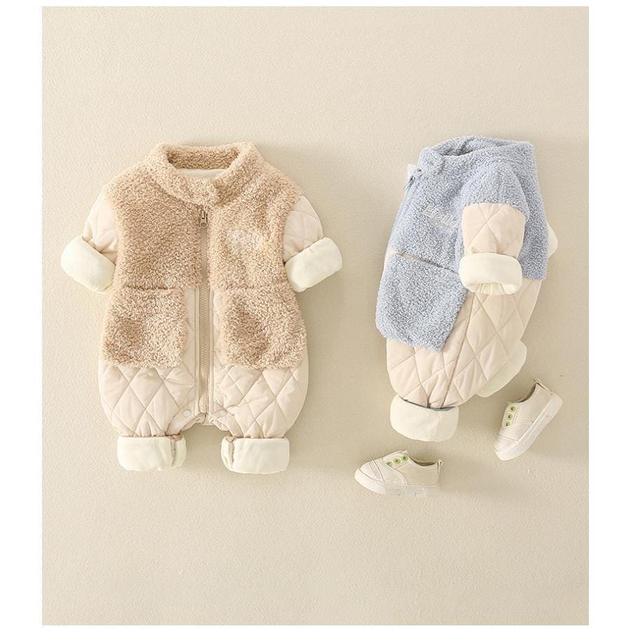 冬 女の子 ふわふわ 中綿 暖かい 男の子 保育園 プレゼント 冬服 フード付き 赤ちゃん 孫 【30%OFFセール】ロンパース お出掛け 出産祝い ベビー服 カバーオール ボア 可愛い