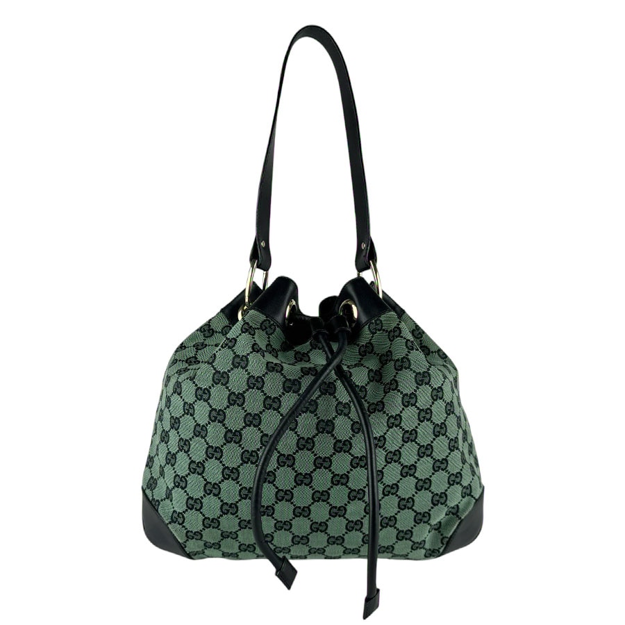 グッチ GUCCI ショルダーバッグ GGキャンバス/レザー グリーン/ブラック レディース 272374 z9892
