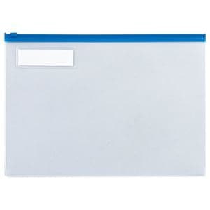 （まとめ） TANOSEE クリヤーケース（クリアケース） A4ヨコ 青 1枚 [x20セット]