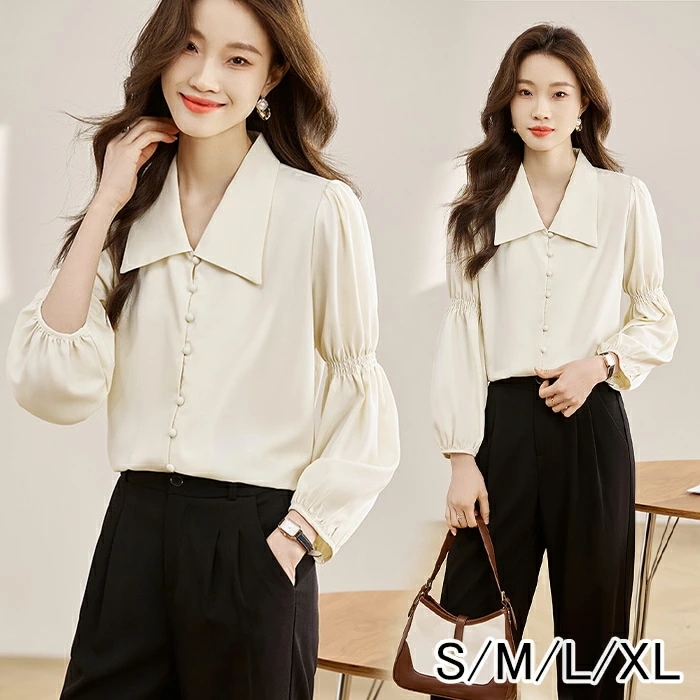 シャツ レディース おしゃれ フォーマル ブラウス 入学式 ブラウス レディース フォーマル ブラウス ベージュ トップス レディース レディース ブラウス 長袖 シャツ オフィス カジュアル 春夏秋