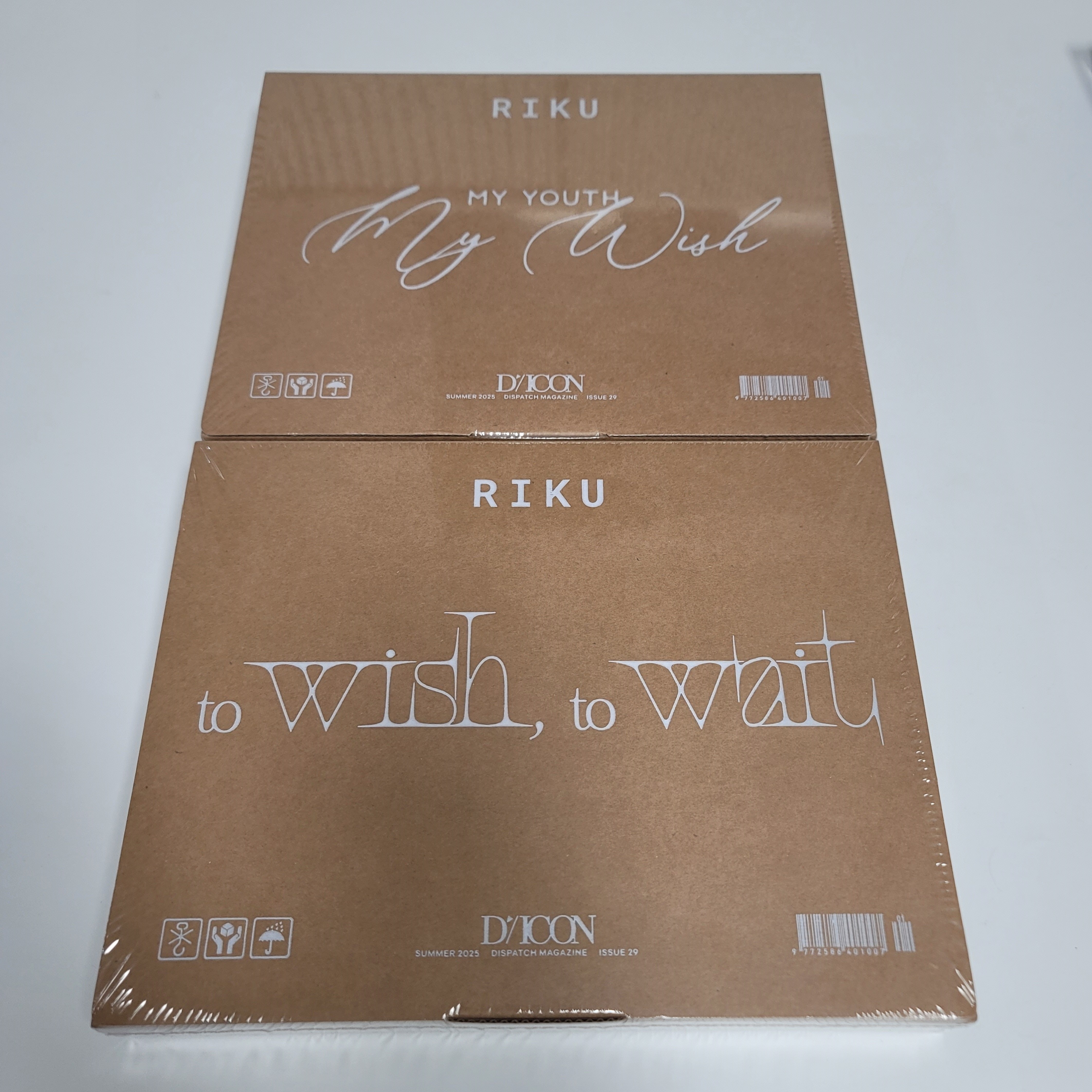[未開封新品] RIKU DICON VOLUME N29 NCT WISH TO WISH, TO WAIT ver. + MY YOUTH, MY WISH ver. SET