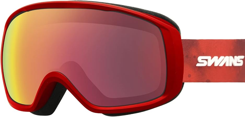 スノーゴーグル 200-MDHS スノーボード 眼鏡対応 ミラータイプ 大人用 GLR グロスレッド