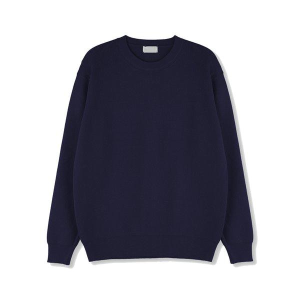 メンズメリノウールウォッシャブルラウンドニットティー SG-KN-Q028-ミント