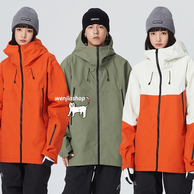 スノーボードウェア ジャケット 単品 レディース メンズ 防水15000mm スキーウェア 配色 アウター パーカー 韓国風 スノボウェア プルオーバー 3L防水防寒防雪保温防風通気