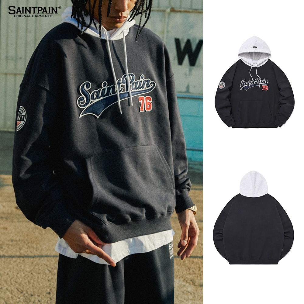 SP TEAM LOGO HOOD-ASH MELNGE NAVY (Main)