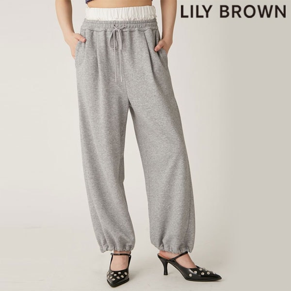 【SALE60%OFF】【即納】リリー ブラウン LILY BROWN ボトムス ウエスト2WAYバリエリラックスパンツ ロング丈 lwfp244146