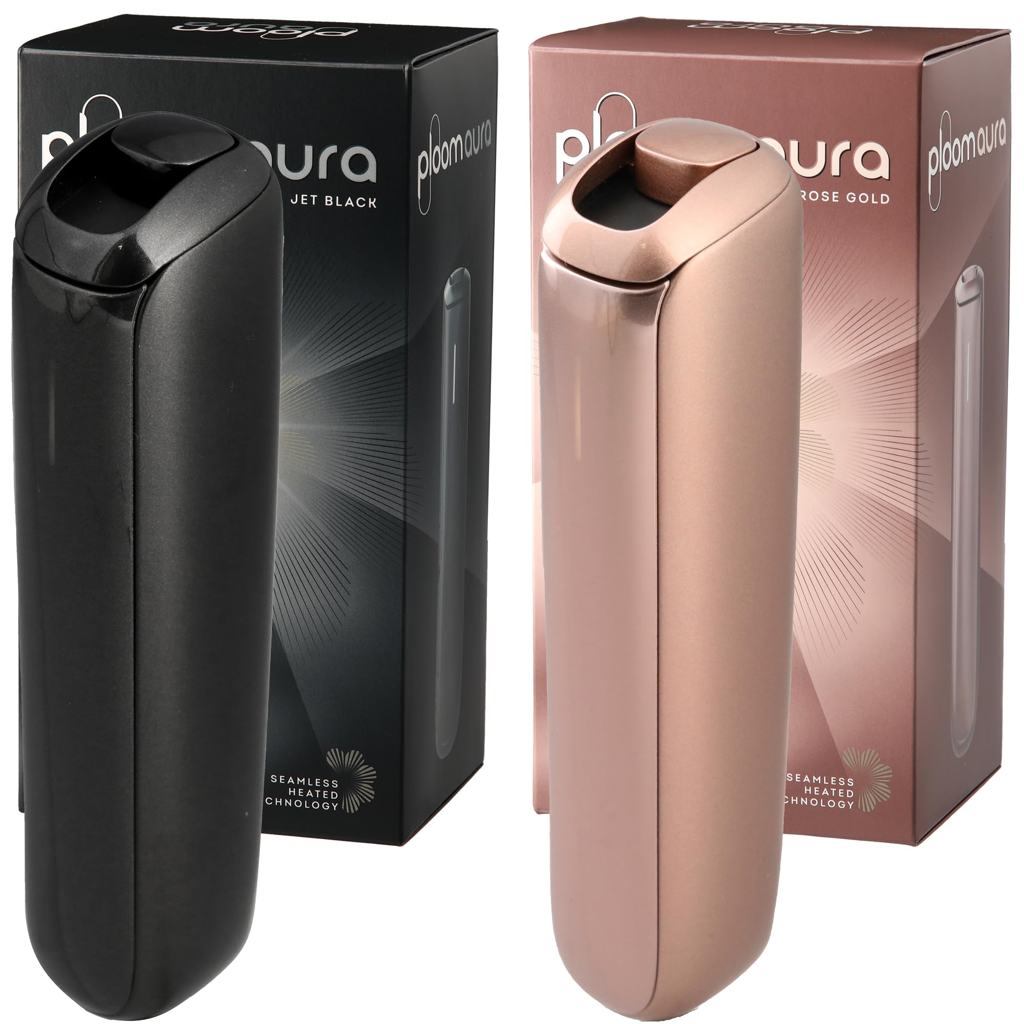【２個セット】プルーム オーラ ジェットブラック & ローズゴールド 黒 & 桃色 Ploom AURA 最新型 NEW 【製品未登録 】加熱式たばこ 電子タバコ 本体 デバイス 好みに合わせて選べる