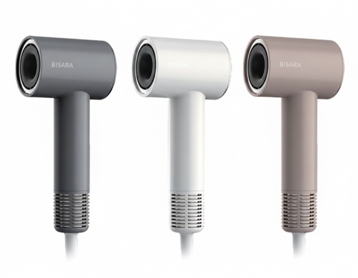 【グレージュ】最新BISARA mini イオンヘアドライヤー ブラシレスモーター搭載 速乾 超軽量 大風量 温度4段階×風量3段階 ケア 美髪 コンパクト ビサラ