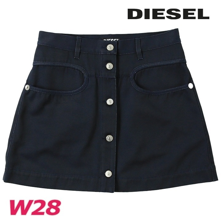 ミニスカート レディース O-LORENA フロントボタン インディゴ染め die-l-s-e8-p17