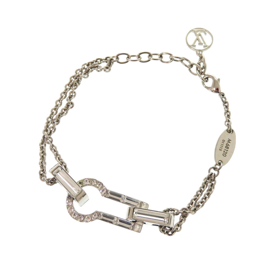 美品 シングルブレスレット セリュールストラス M68120 ブレスレット メタル/ラインストーン シルバー LV 0322【中古】 レディース