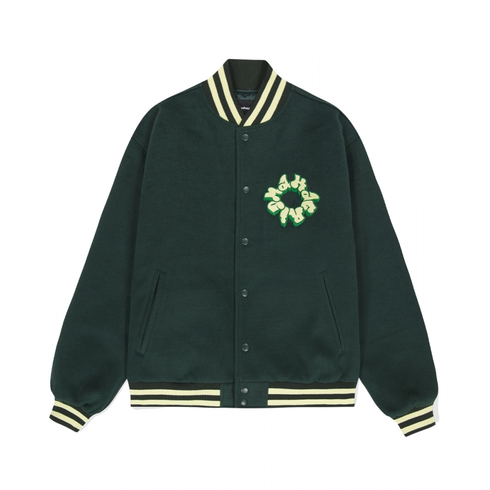 マハグリッドスローアップバーシティジャケットグリーン (MG2DFMJ242A)