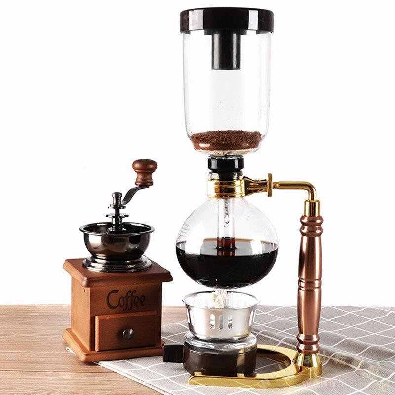 サイフォン コーヒーメーカー サイフォンポット 真空ガラス 本格コーヒー抽出 おしゃれ喫茶気分 家庭用カフェ道具 ギフトにも