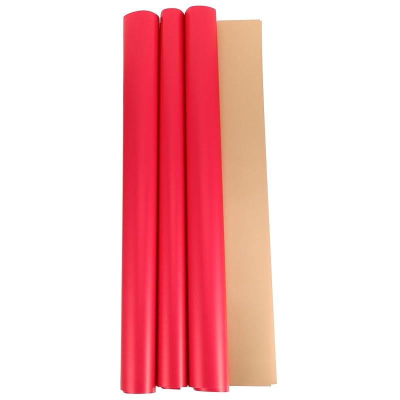 EXCEART 包装紙 ラッピング ペーパー ロール ギフト包装紙 二重サイドラッピングペーパー ギフト プレゼント おしゃれ きれい かわいい 20枚セット 58x58cm 赤とゴールデン