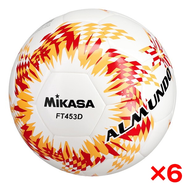6個セット FT453D-RO ALMUNDO サッカーボール 検定球 4号球 シームロック