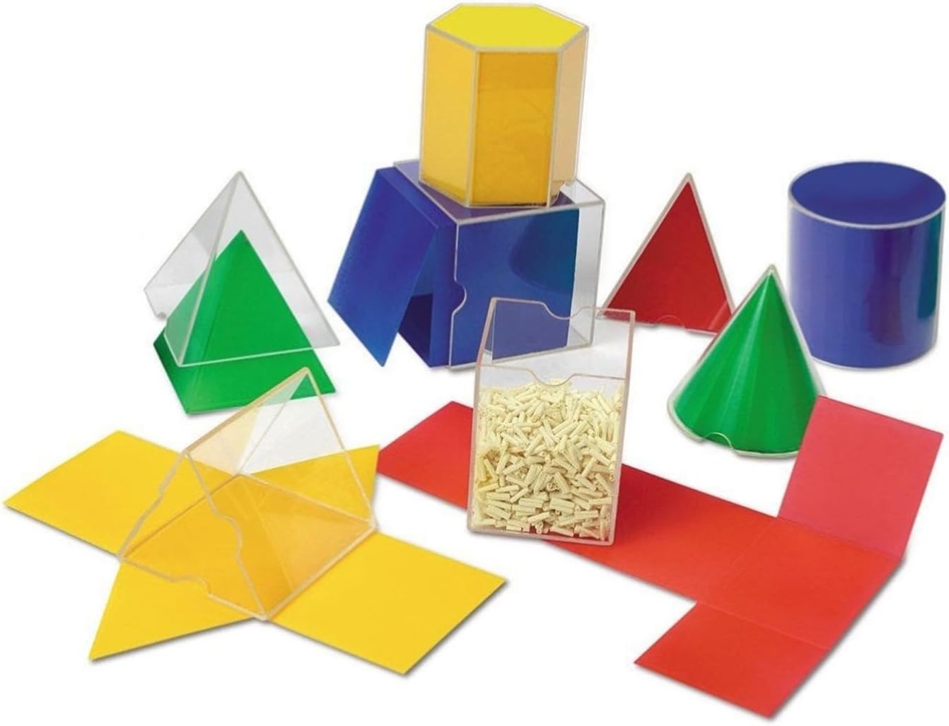 ラーニング リソーシーズ Folding Geometric Shapes TM 透明立体図形＆折りたたみ展開図 LER 0921