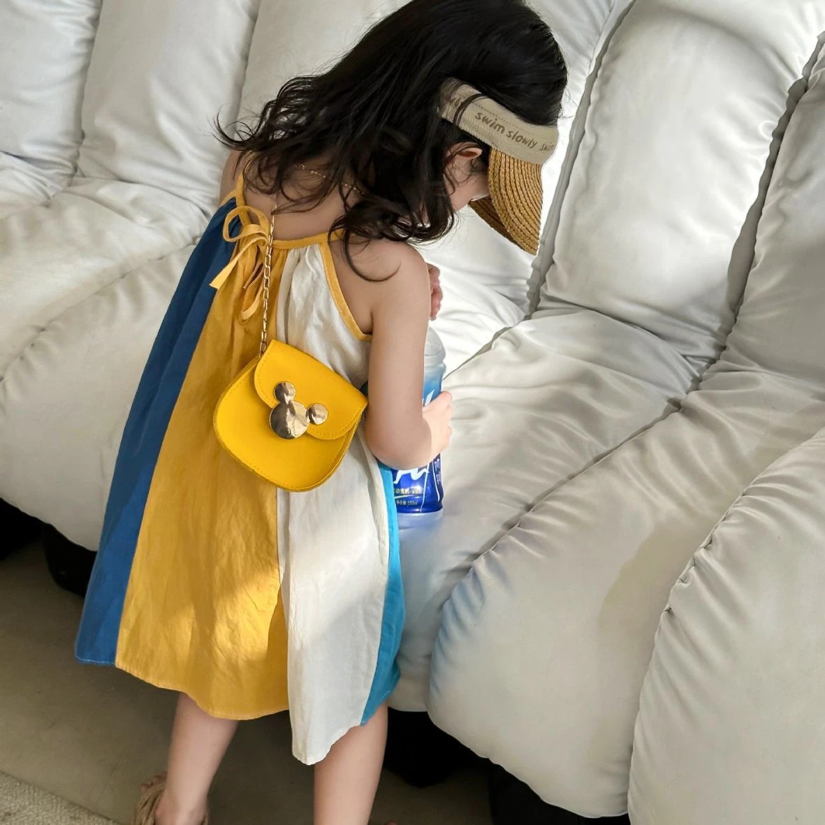 ワンピース キッズ サマードレス 女の子 スカートパステルカラー キャミソールワンピース -8歳 子供 韓国