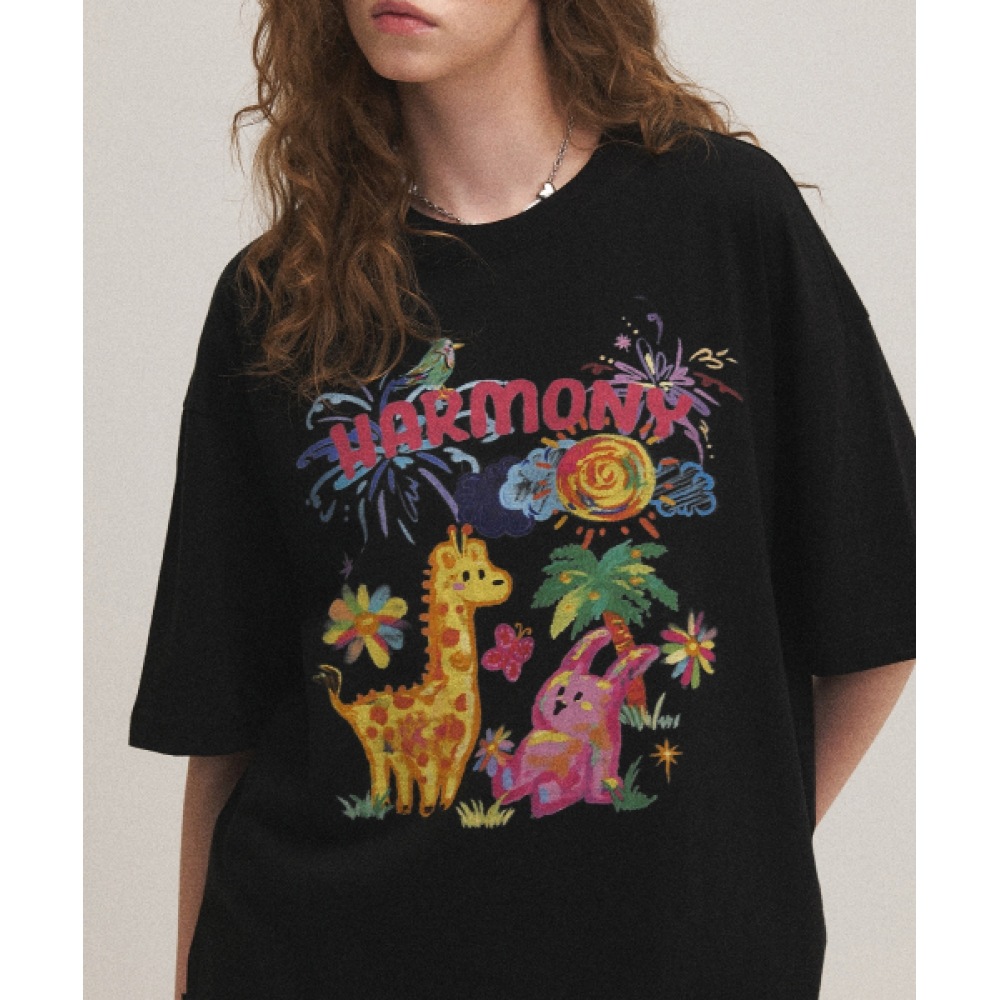 CPGN スタジオ DTP ハーモニー・トゥギャザーショートスリーブ T シャツブラック