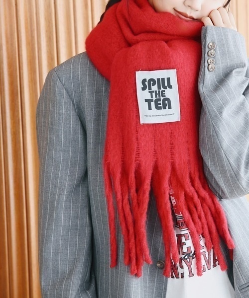 [最安値挑戦]ストール 起毛大判ストール　バイカラータグ レディース 5,197円