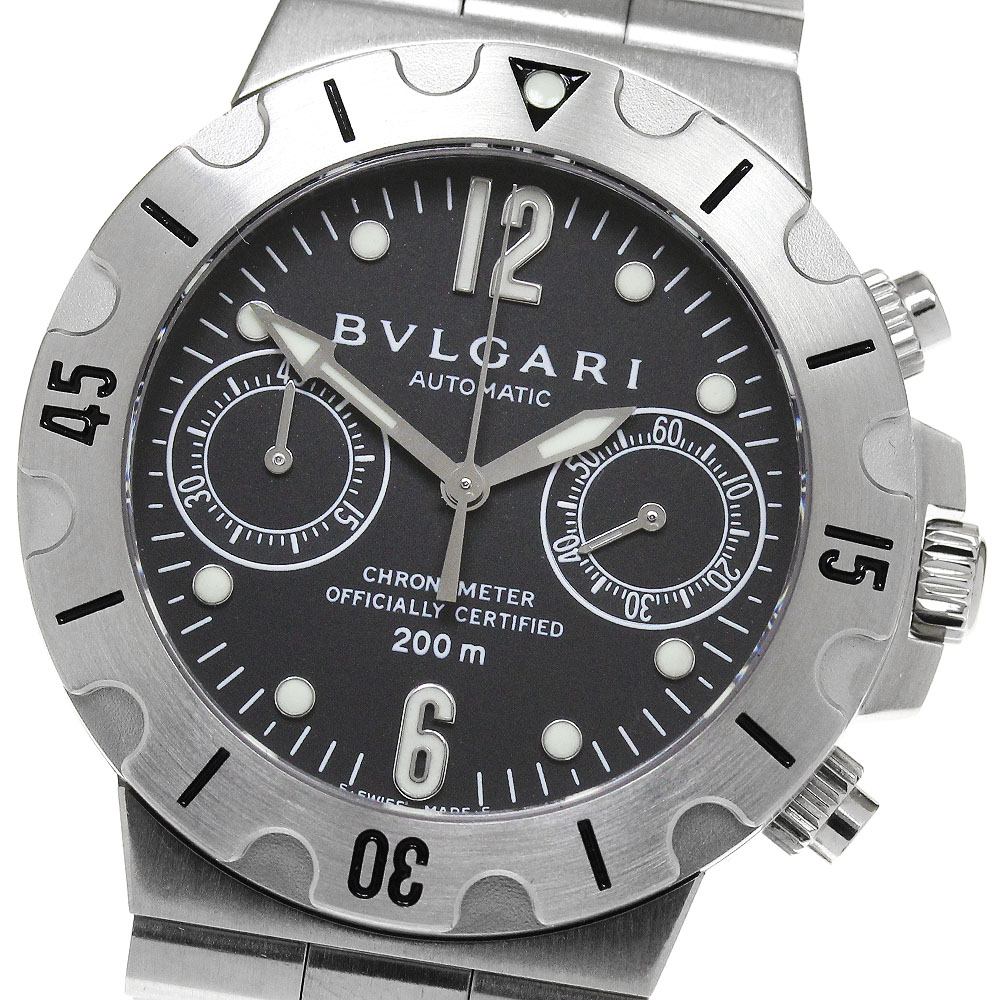 ブルガリ BVLGARI SCB38S ディアゴノ スクーバ クロノグラフ 自動巻き メンズ 良品 _869842【中古】