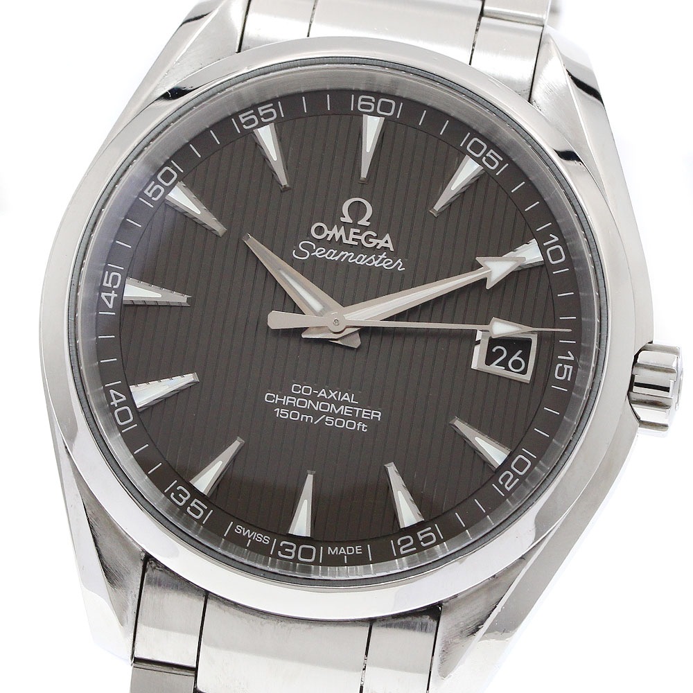 オメガ OMEGA 231.10.42.21.06.001 シーマスター アクアテラ 150M デイト 自動巻き メンズ 保証書付き_916363【中古】