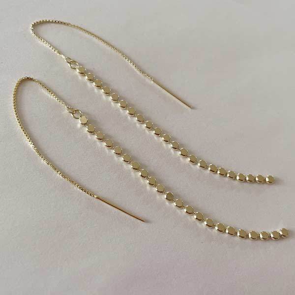 ピアス アメリカンピアス レディース チェーン 揺れる 上品 キラキラ 14kコーティング/シルバー 5,561円