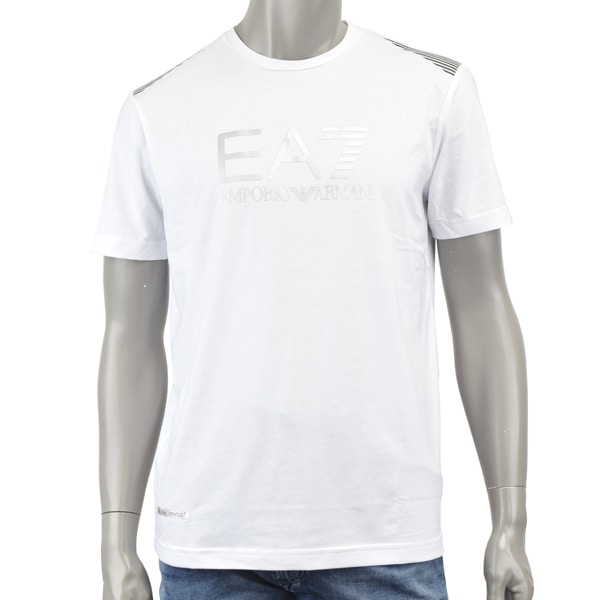 EA7 EMPORIO ARMANI イーエーセブン エンポリオアルマーニ ショルダーライン ロゴ Tシャツ/3DPT29 PJULZ 1100