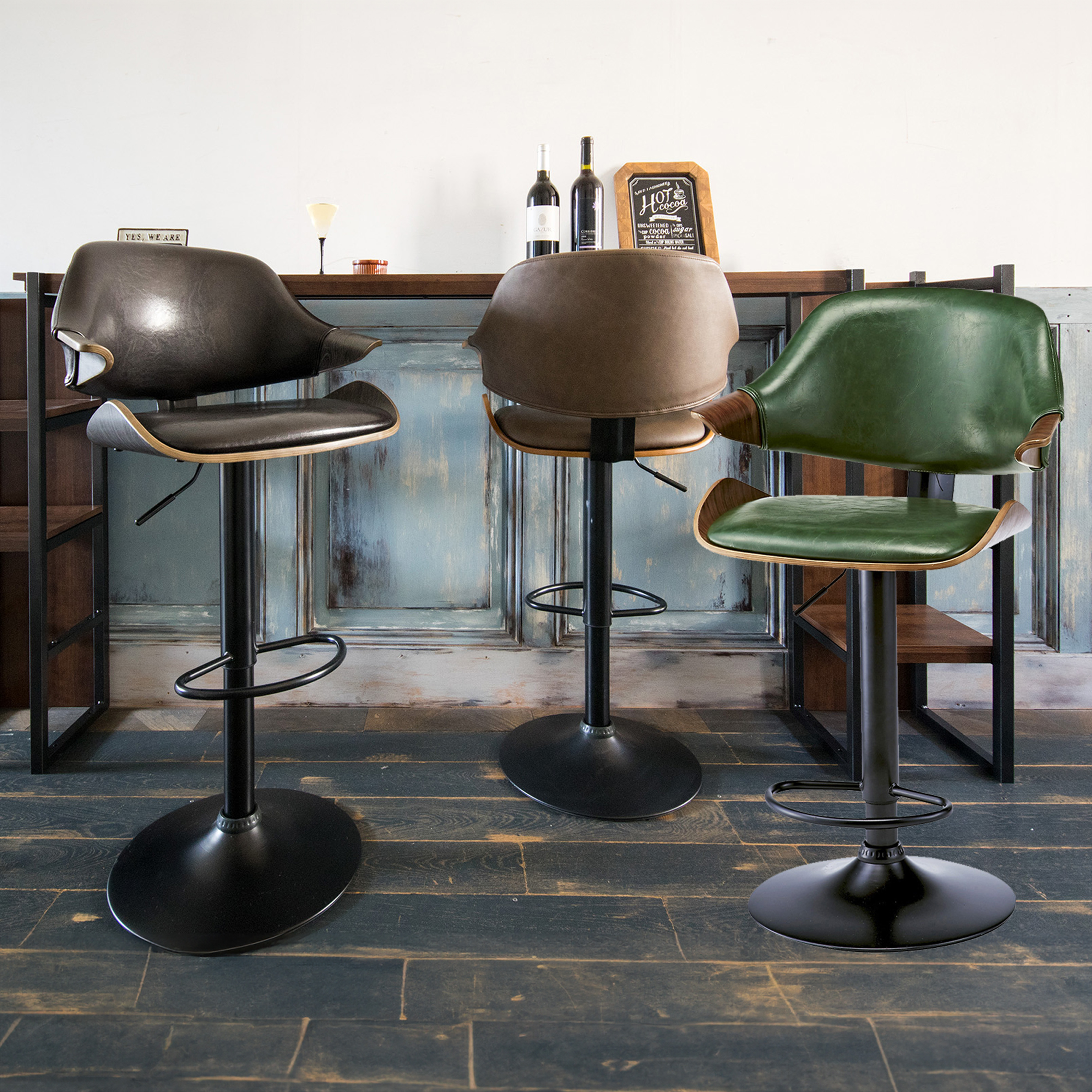 カウンターチェア グラシア KNC-J2900 ヴィンテージ バーチェア Gracia 北欧 曲げ木