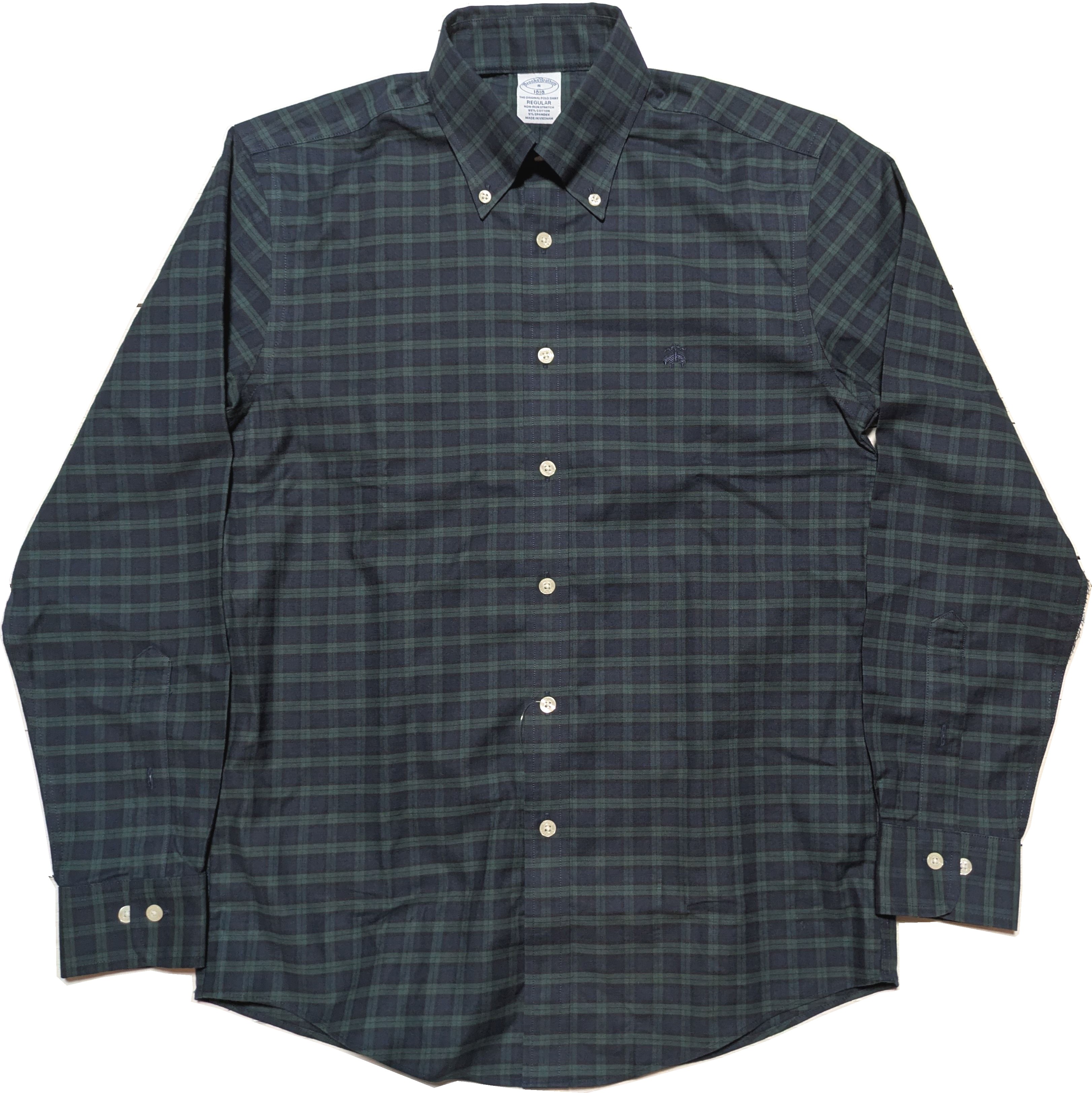 長袖 ワンポイント ボタンダウンシャツ チェック ブラックウォッチ メンズ Brooks Brothers 056