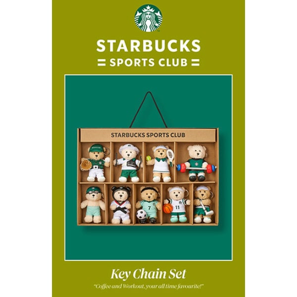 スターバックスベアリ 2024ースタースポーツクラブキーチェーンセット 24 パリオリンピック記念 限定版 ベアリスタ キーホルダーセット (9点コンビボックス付き)