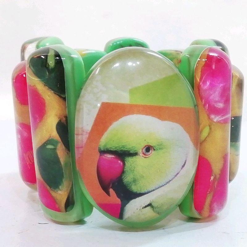 【中古】ドナテラペリーニ Pellini ブレスレット グリーン系×マルチカラー