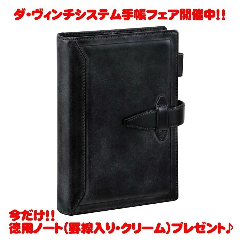 【ラッピング無料】 レイメイ藤井 Raymay ダヴィンチグランデ ロロマクラシック ダヴィンチ ブラック 聖書 サイズ システム手帳 リング24mm DB3014B