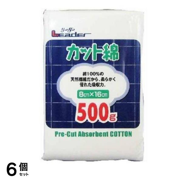 リーダー カット綿 500g (8cm×16cm) 6個セット