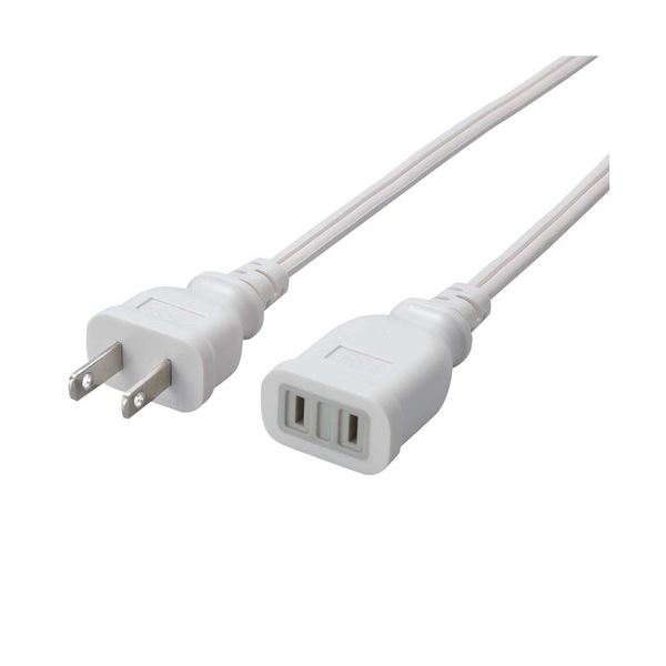 (まとめ)エレコム 電源延長ケーブル 2P・1個口5.0m T-E2250 1個(×5セット)